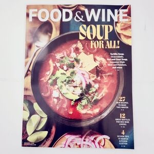 🍭7/$15 Food & Wine Magazine February 2026 Soup For All!